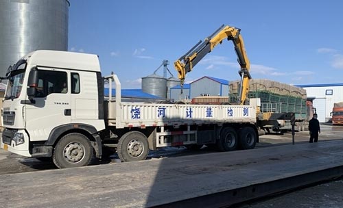 糧食收購(gòu)企業(yè)地磅計(jì)量檢定現(xiàn)場(chǎng)